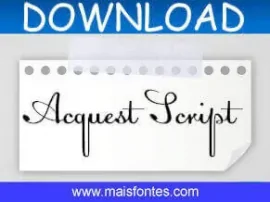 Acquest Script Font: Free Download | MaisFontes