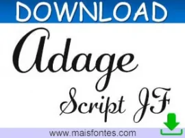 Adage Script JF Font: Free Download | MaisFontes