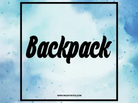 Backpack: Free Font Download | MaisFontes