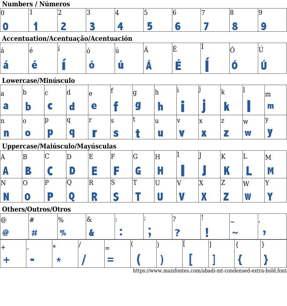 Abadi Mt Condensed Extra Bold
