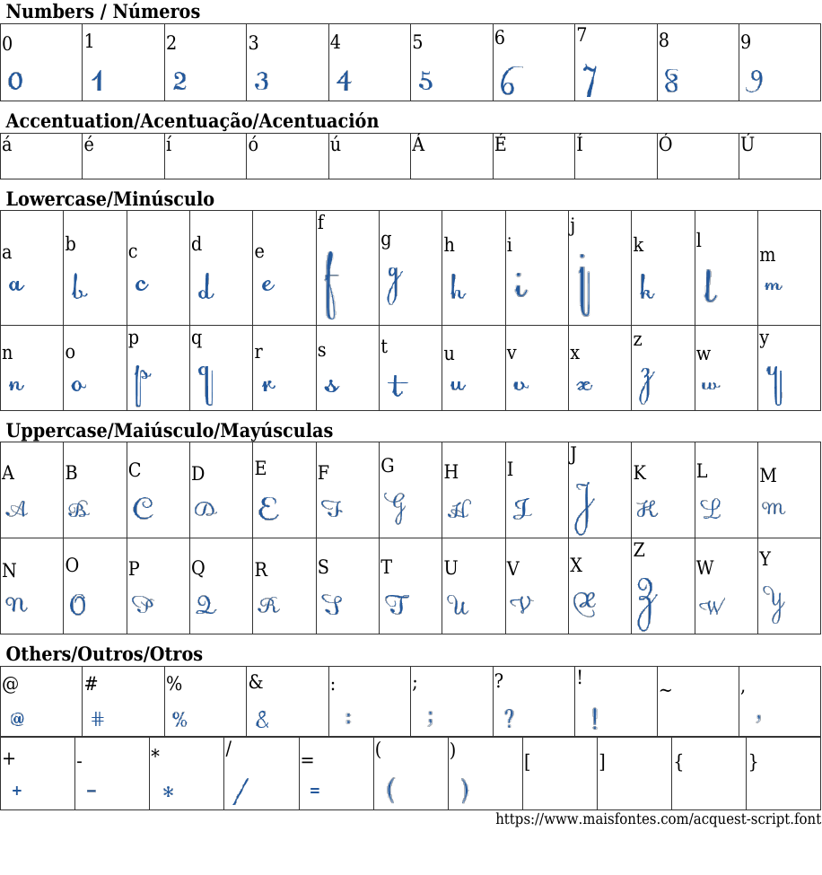 Acquest Script:免费字体下载 | MaisFontes