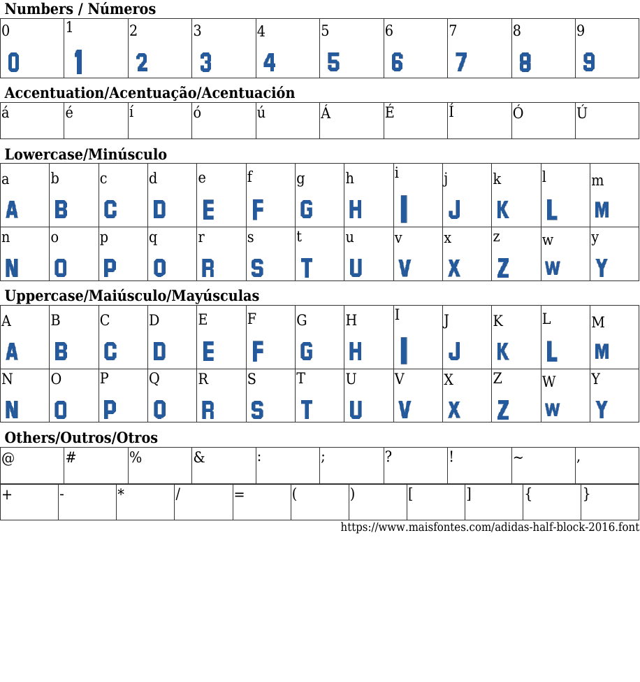 Adidas Half Block 2016 Font: Free Download | MaisFontes