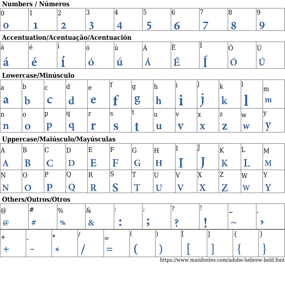 Adobe Hebrew Bold Free Font Download MaisFontes