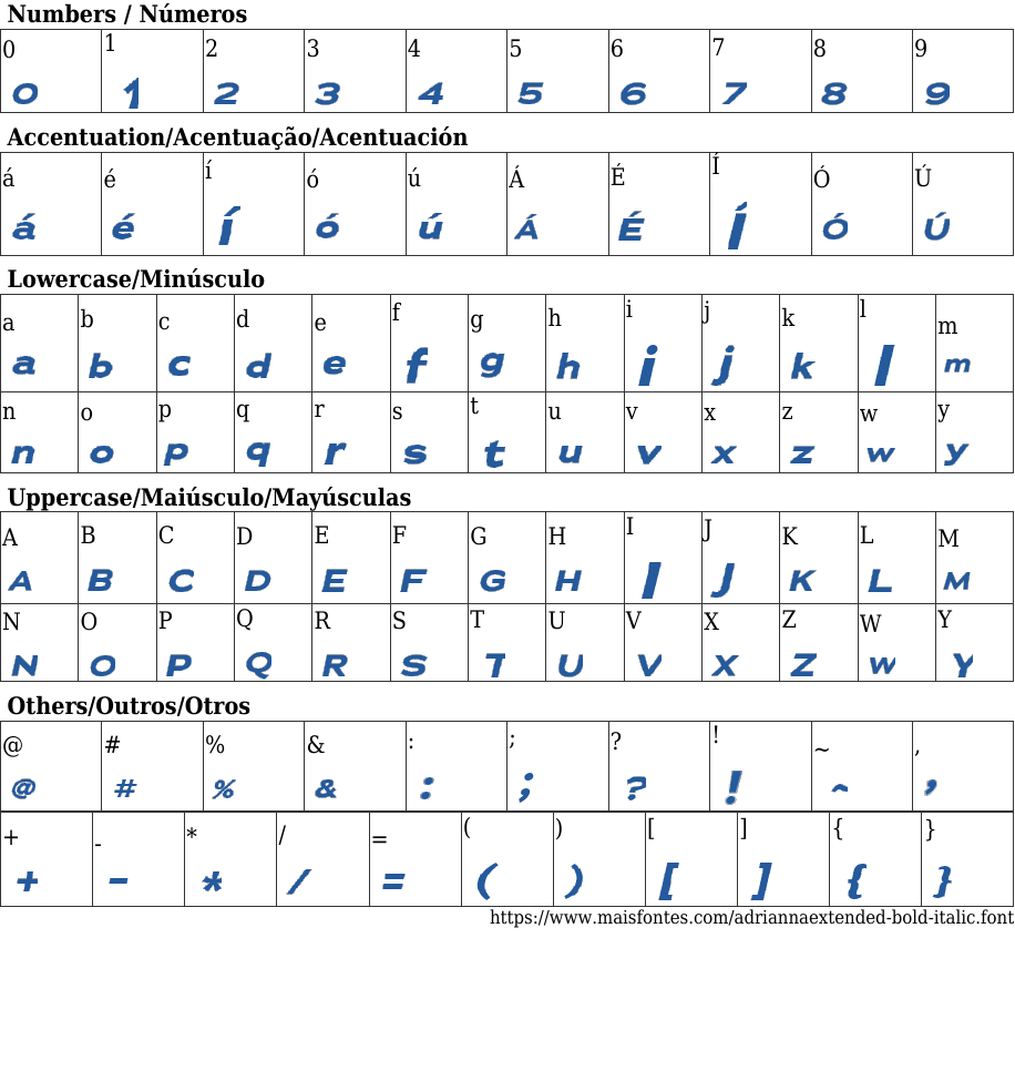 Adrianna Extended Bold Italic Free Font Download MaisFontes