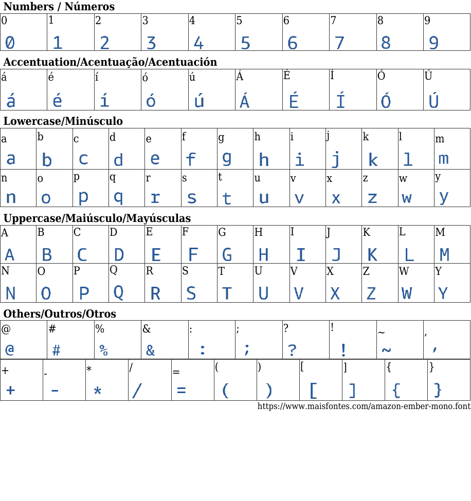 Amazon Ember Mono Free Font Download MaisFontes