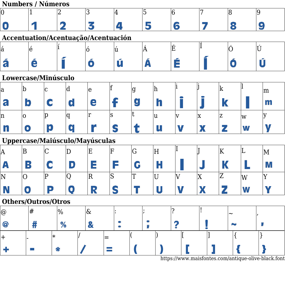 Antique Olive Black Free Font Download MaisFontes