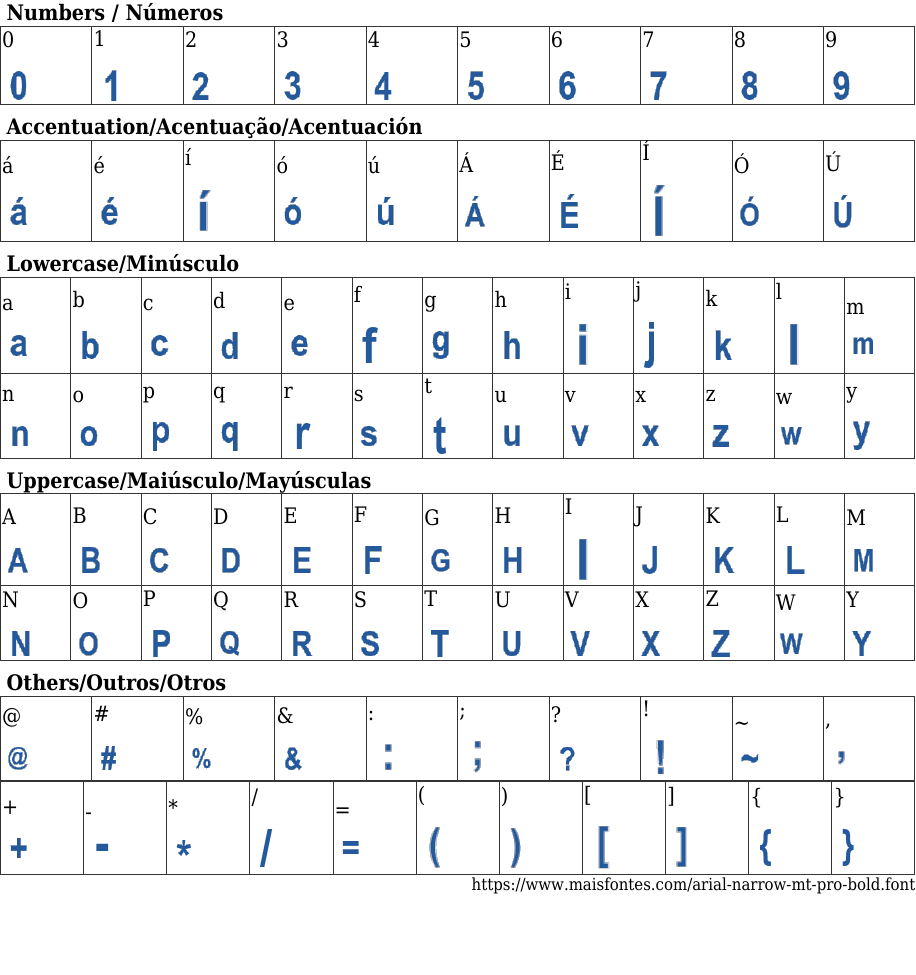 Arial Narrow MT Pro Bold Free Font Download MaisFontes
