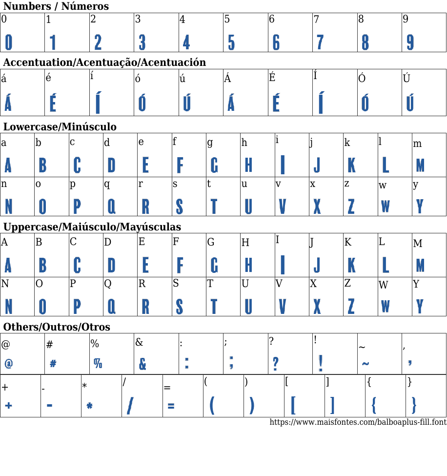BalboaPlus Fill Free Font Download MaisFontes