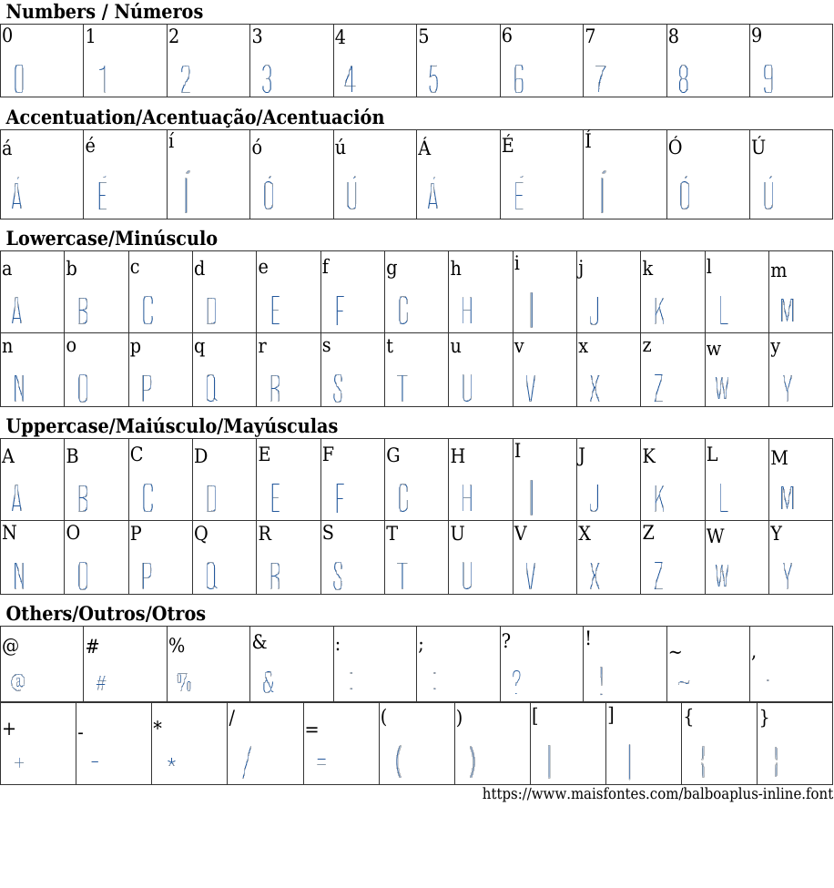 BalboaPlus Inline Free Font Download MaisFontes