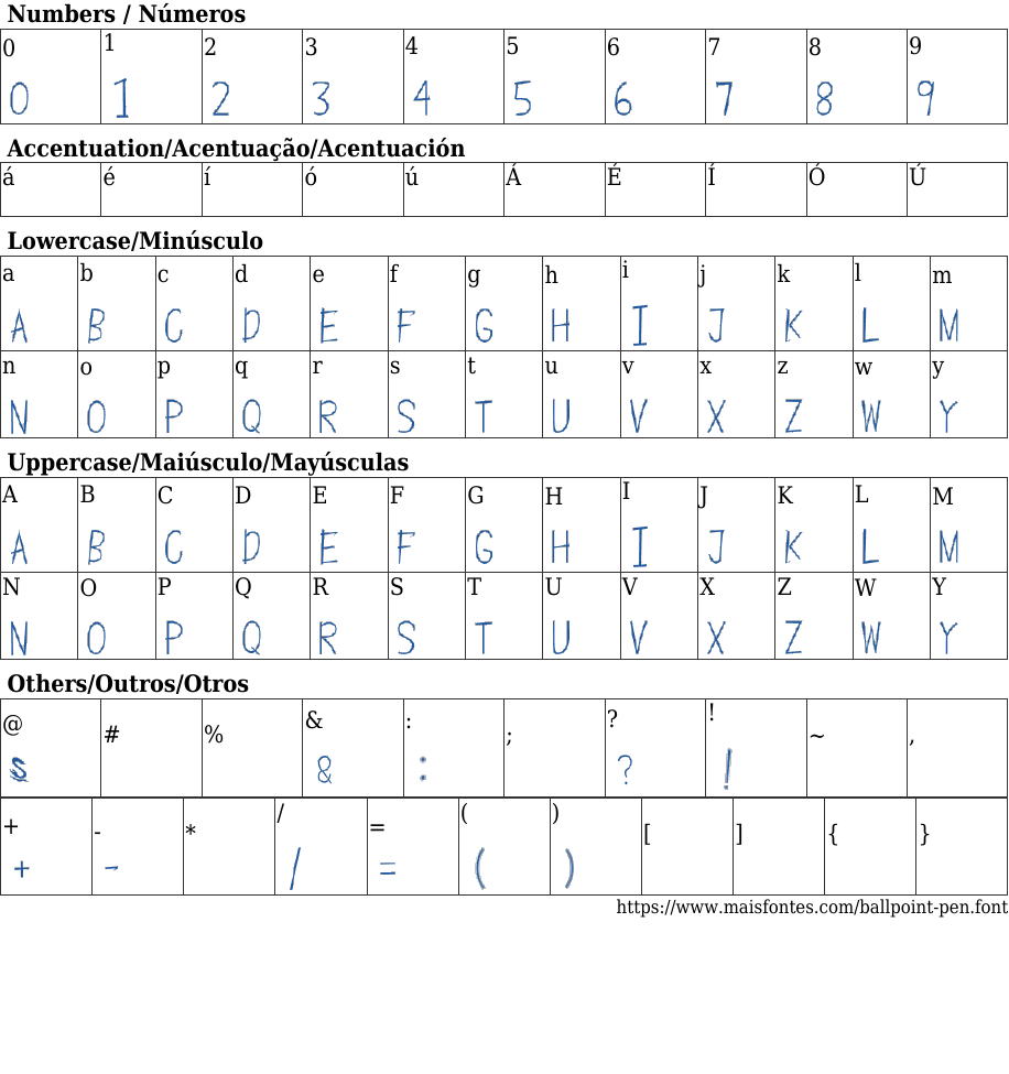 Ballpoint Pen Free Font Download MaisFontes