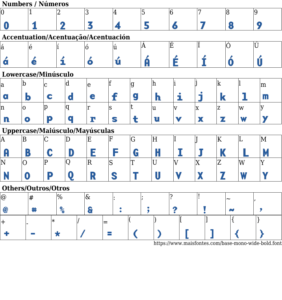 Base Mono Wide Bold Free Font Download MaisFontes