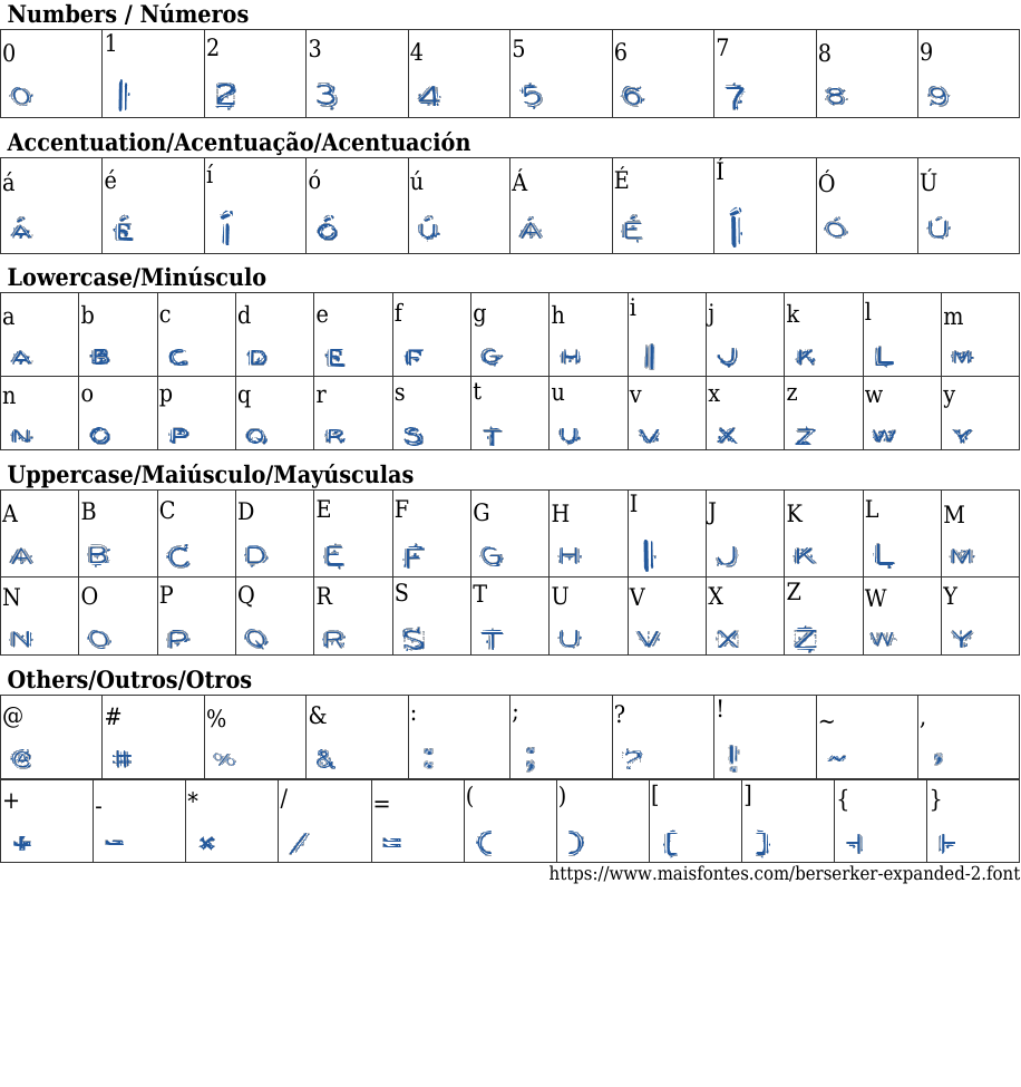 Berserker Expanded Free Font Download MaisFontes