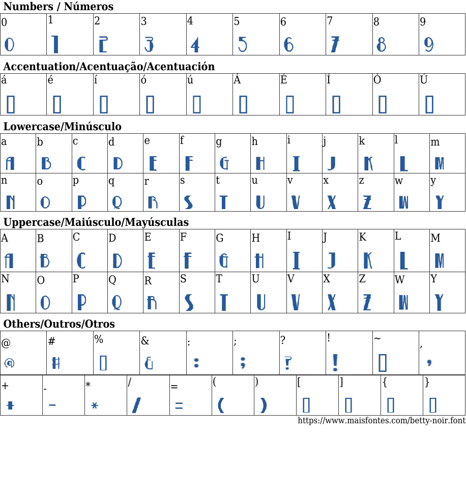 Betty Noir Free Font Download MaisFontes