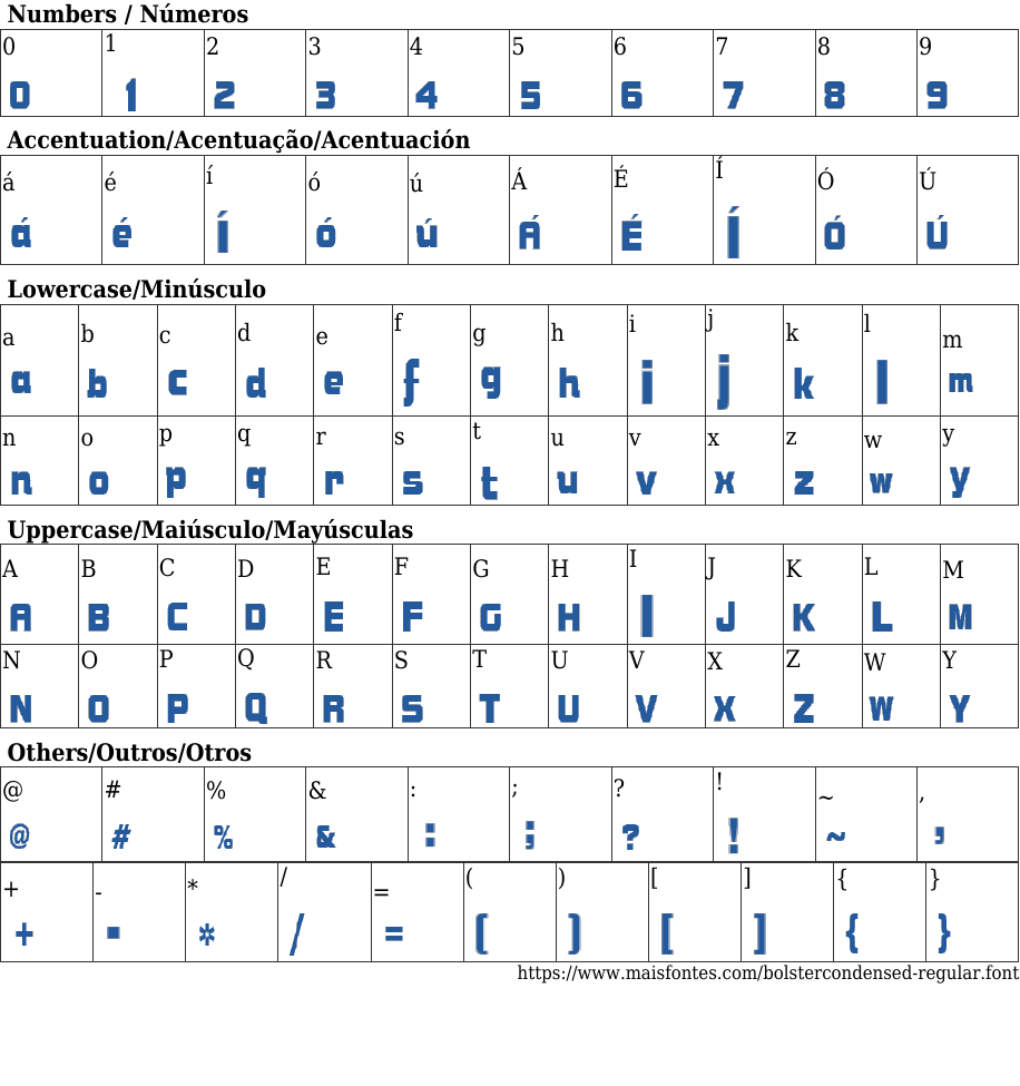 BolsterCondensed Regular Free Font Download MaisFontes