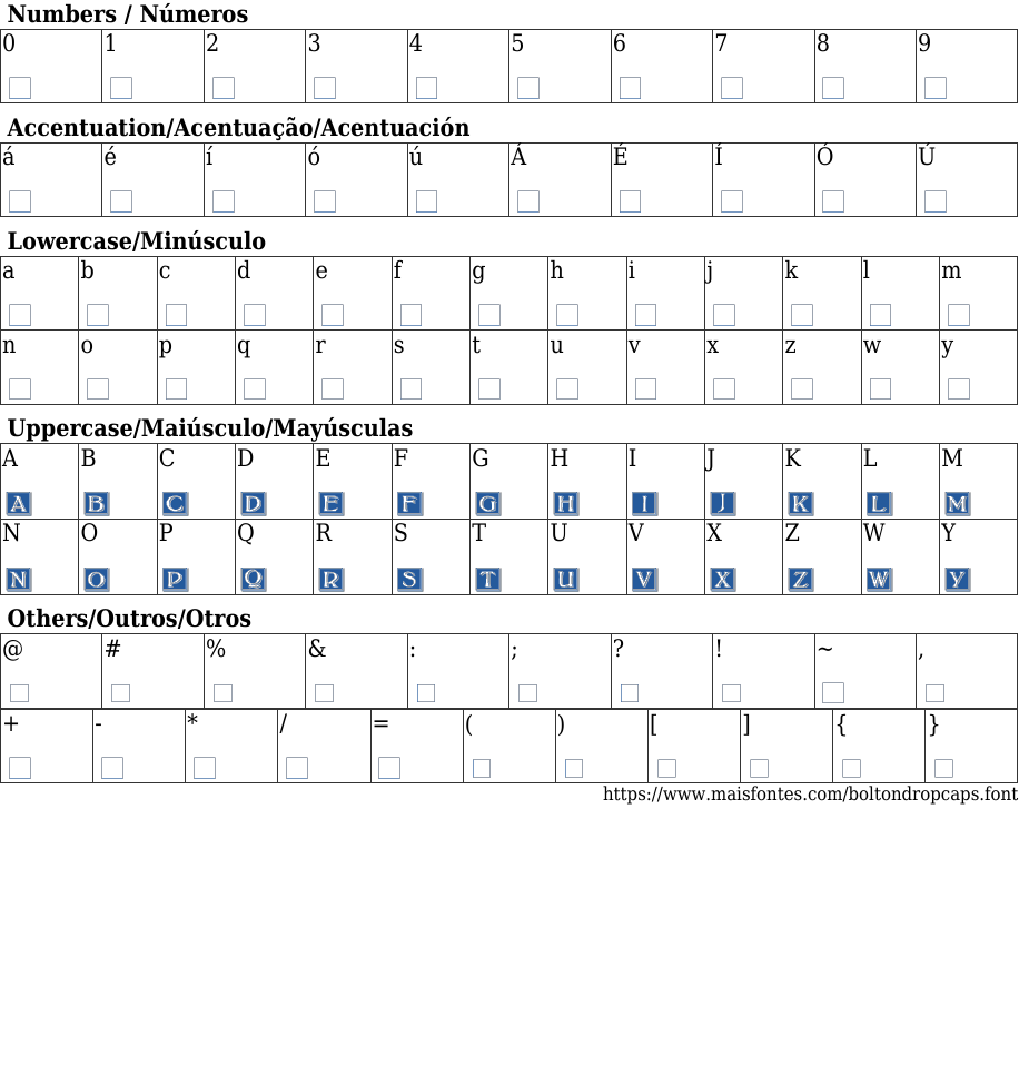 BOLTON DROP CAPS Free Font Download MaisFontes