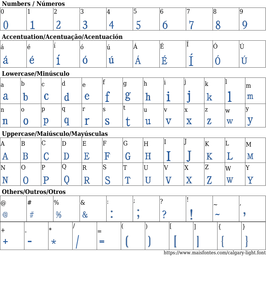 Calgary Light Free Font Download MaisFontes