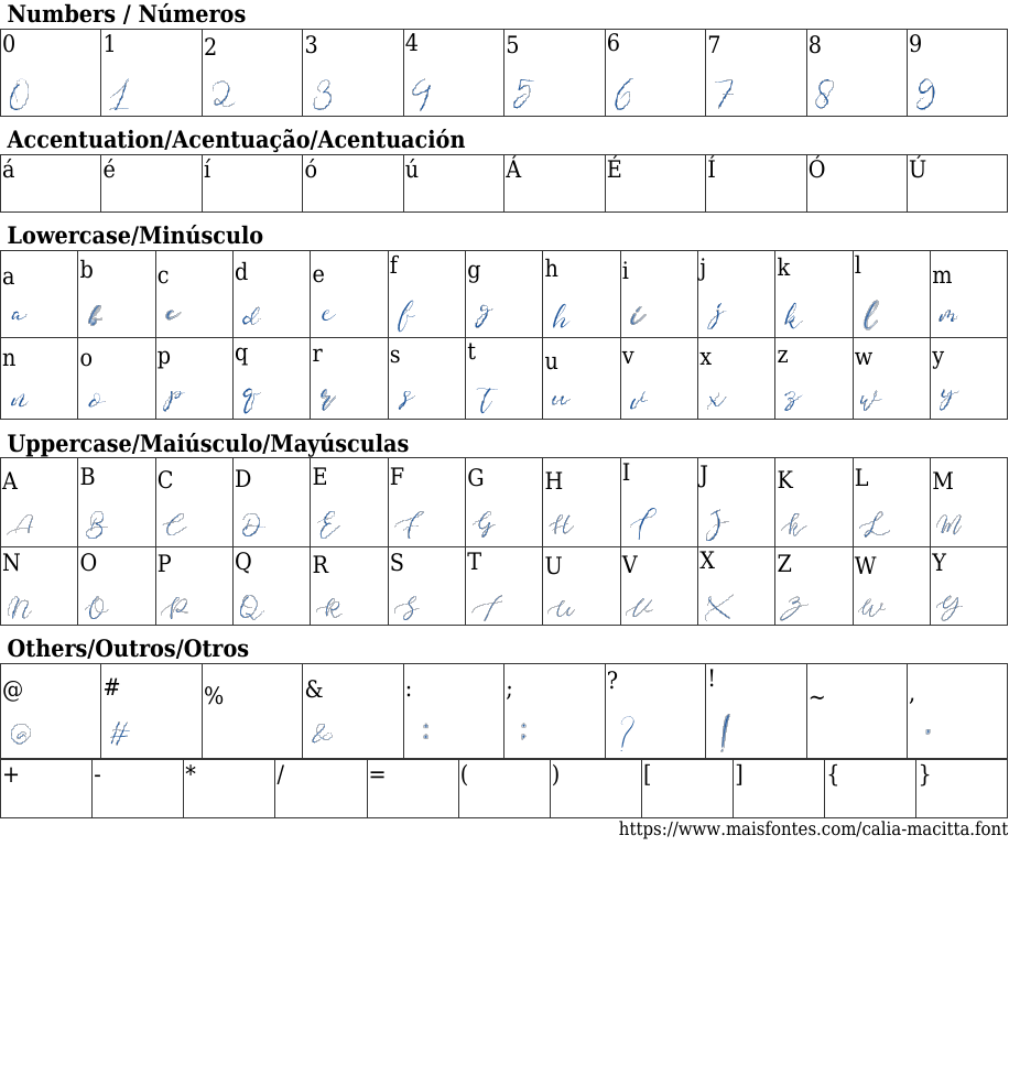 Calia Macitta Descargar Fuente Gratis MaisFontes