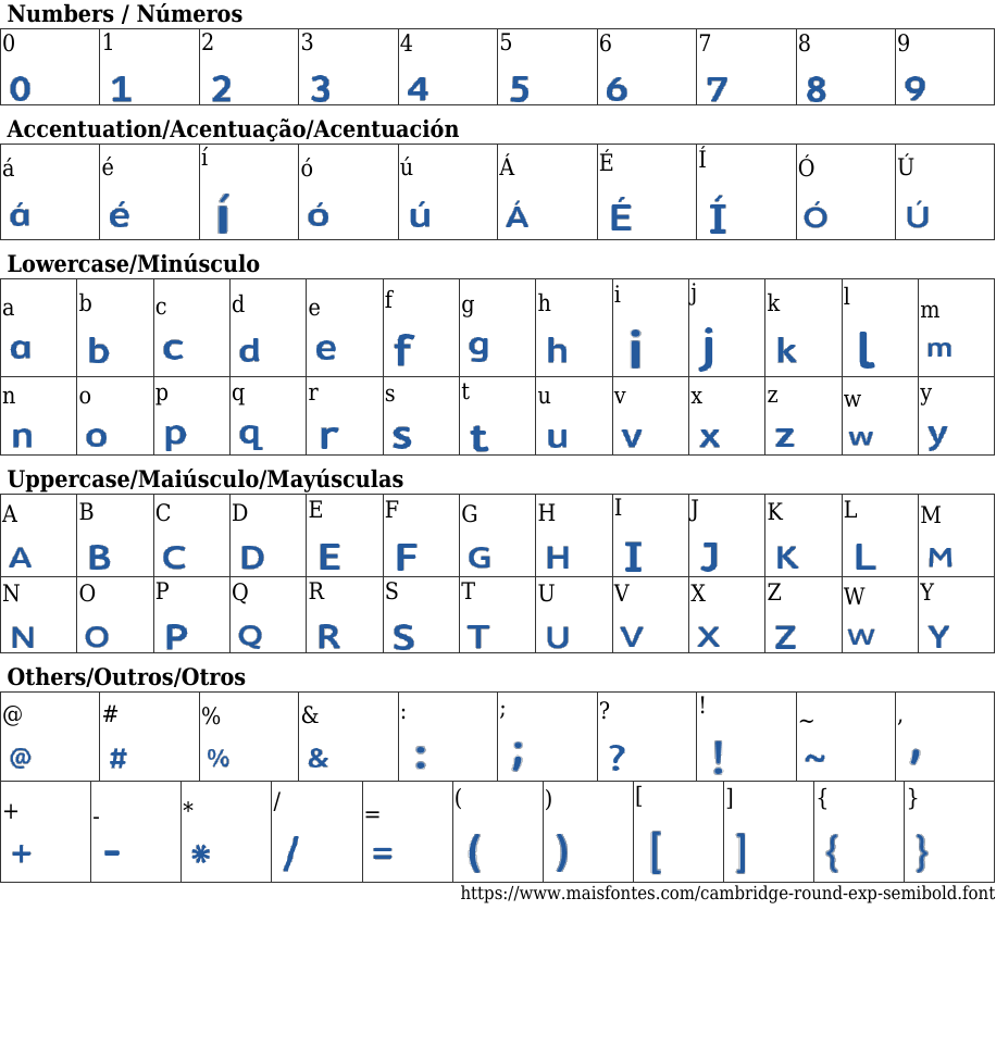 Cambridge Round Expanded SemiBold Free Font Download MaisFontes