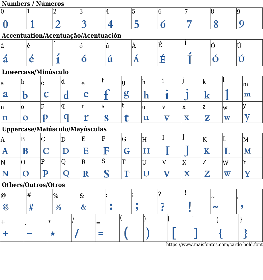 Cardo Bold: Free Font Download MaisFontes