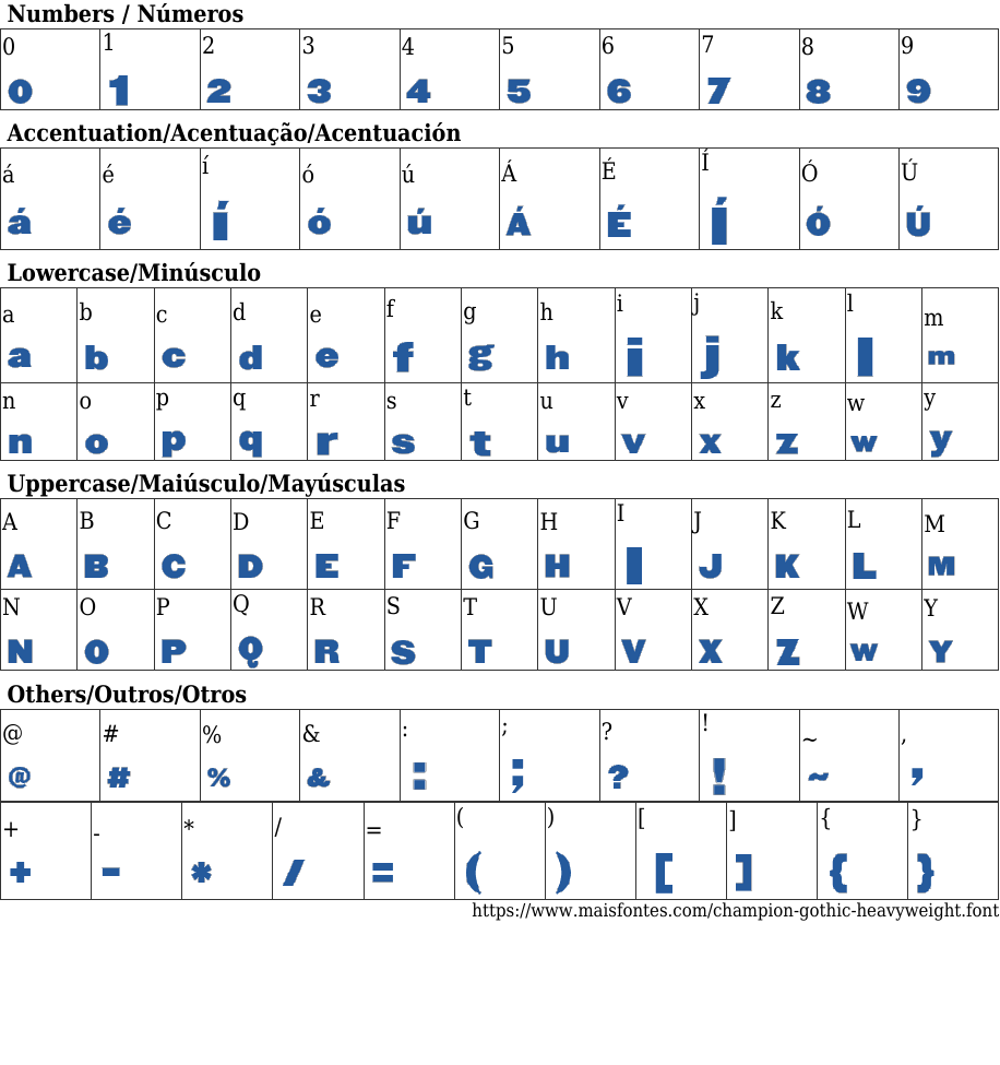 Champion HTF Heavyweight Gothic Free Font Download MaisFontes