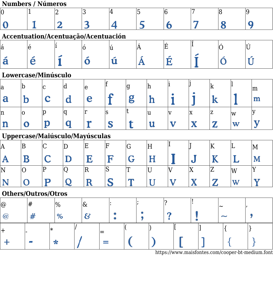 Cooper BT Medium Free Font Download MaisFontes