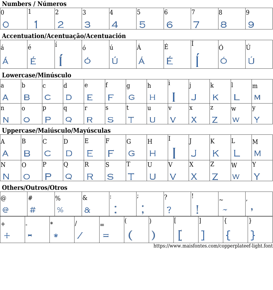 Copperplate EF Light: Free Font Download MaisFontes