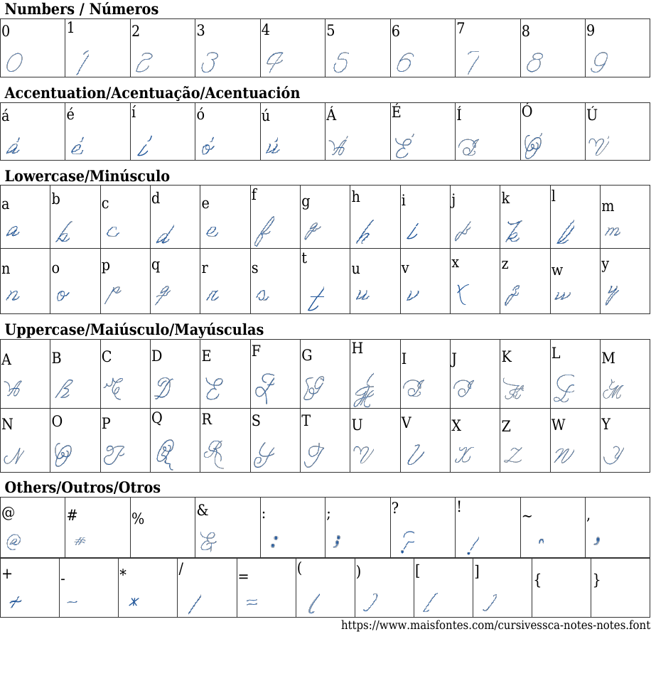 Cursivessca Notes:免费字体下载 | MaisFontes