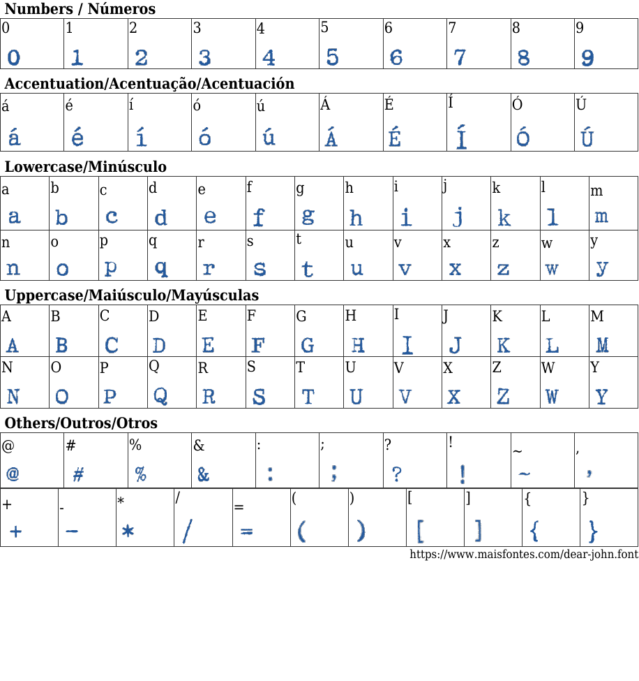 Dear John Free Font Download MaisFontes
