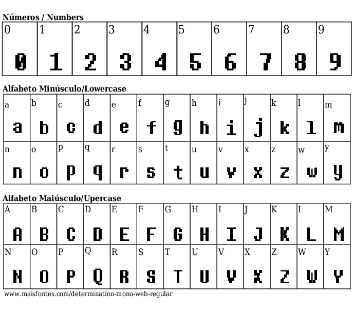 Determination Mono Web Regular Free Font Download MaisFontes