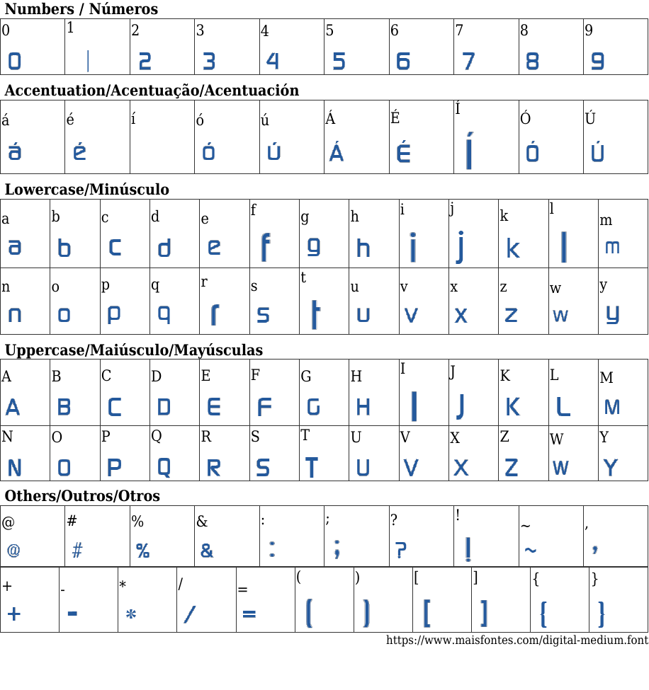 Digital Medium Free Font Download MaisFontes