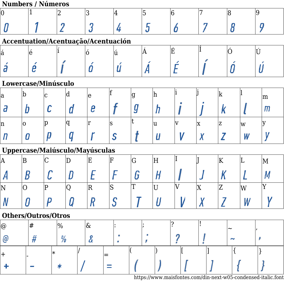 DIN Next W05 Condensed Italic Free Font Download MaisFontes
