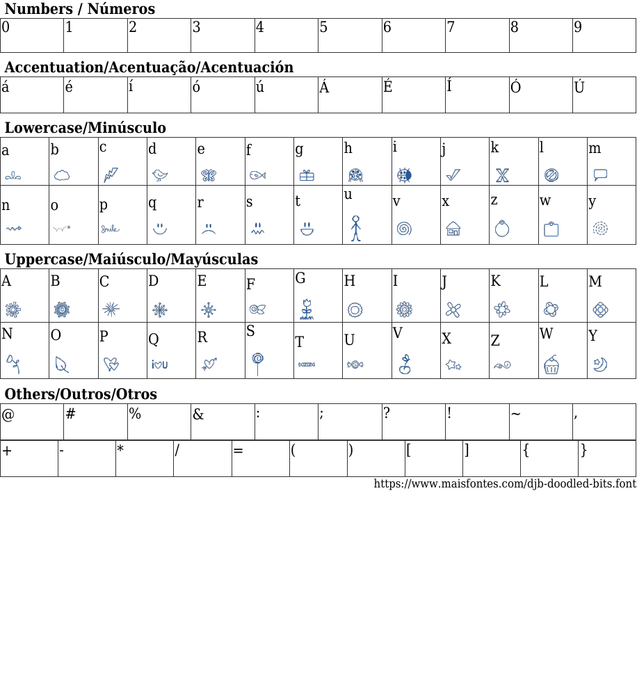 DJB Doodled Bits: Baixar Fonte Grátis | MaisFontes