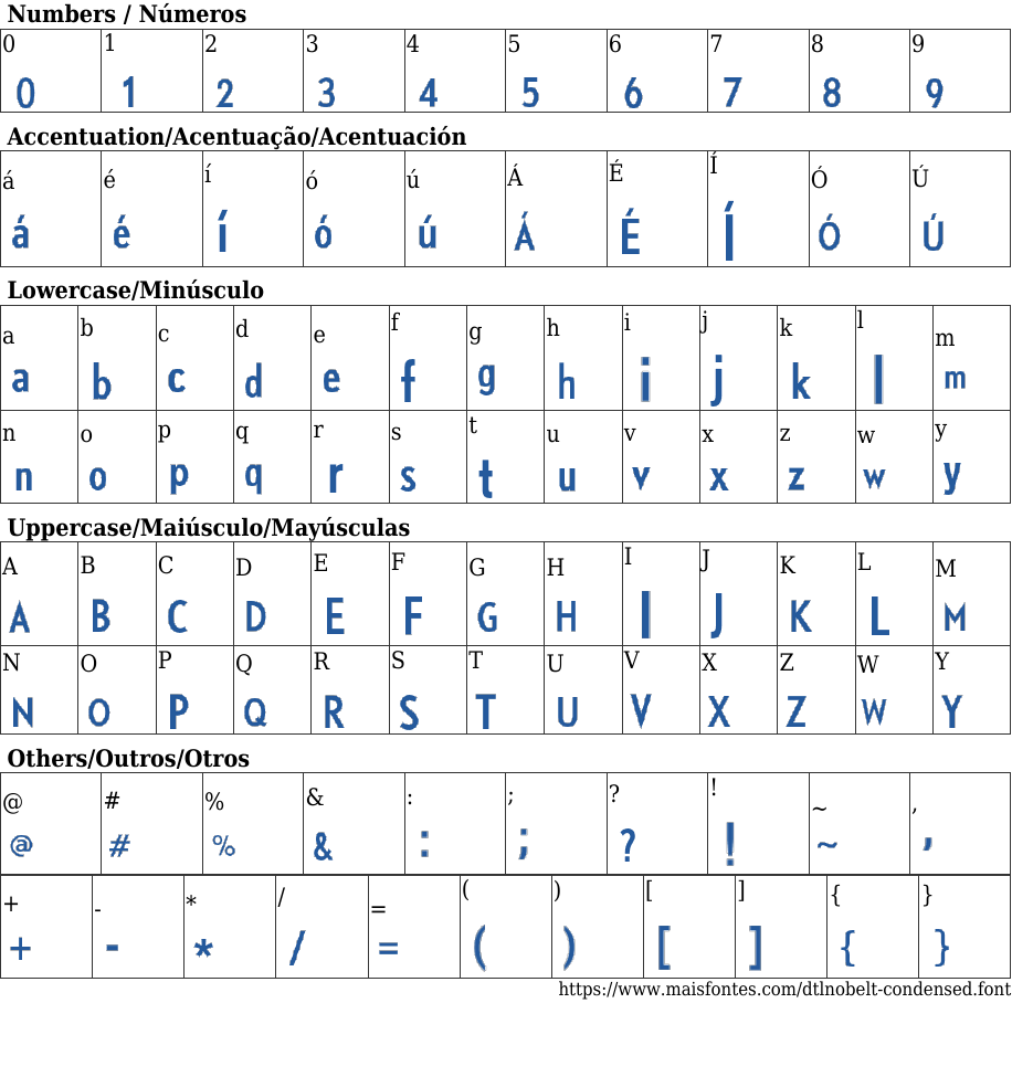DTL Nobel T Condensed Free Font Download MaisFontes