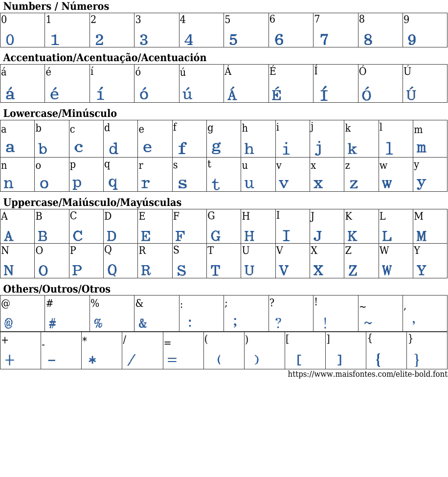 Elite Bold Free Font Download MaisFontes