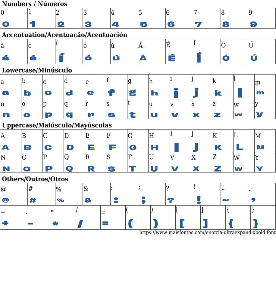 Enotria UltraExpand Xbold Free Font Download MaisFontes