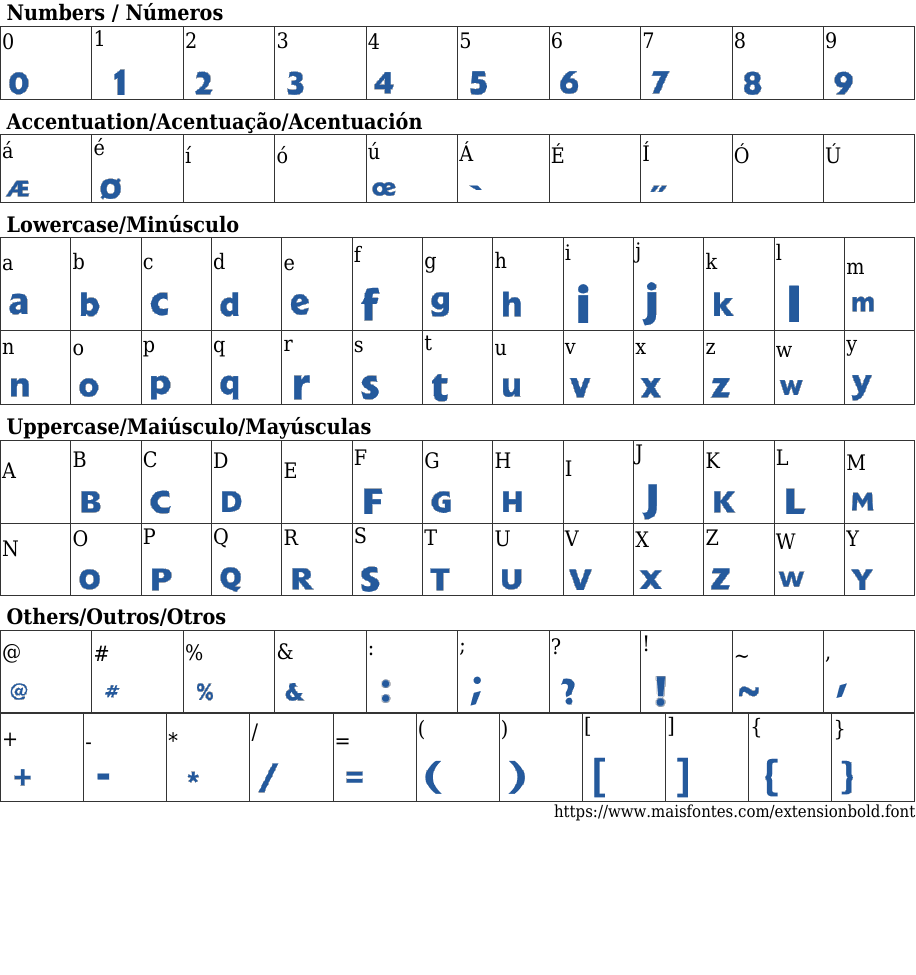 extension bold Free Font Download MaisFontes