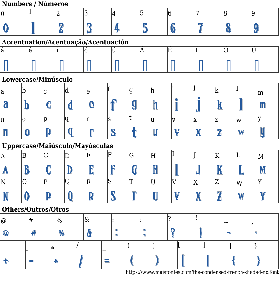 FHA Condensed French Shaded NC Baixar Fonte Gr??tis MaisFontes