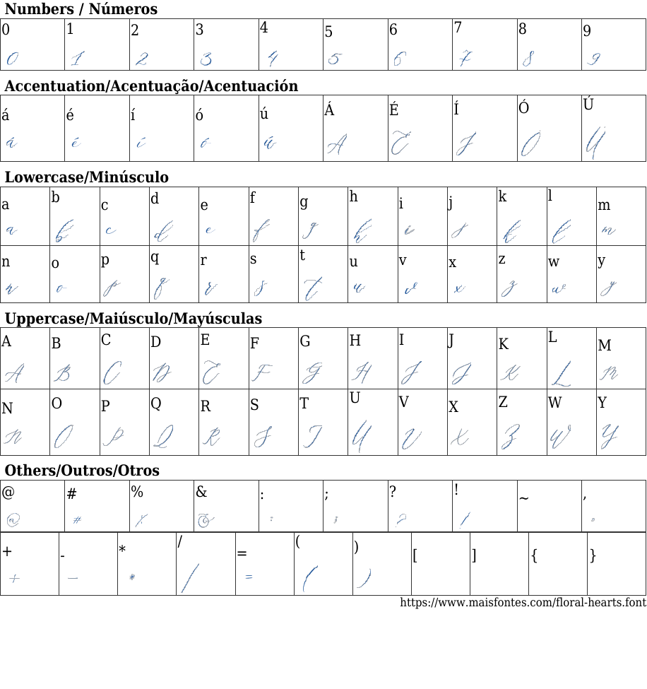 Floral Hearts Free Font Download MaisFontes