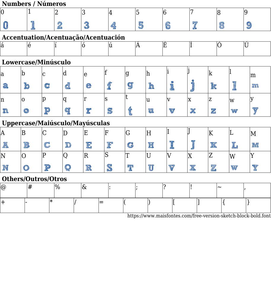 free version Sketch Block Bold Free Font Download MaisFontes