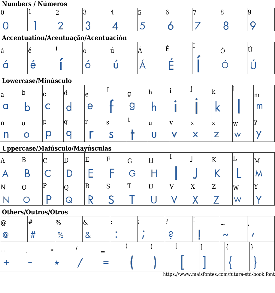 Futura Std Book Font: Free Download | MaisFontes