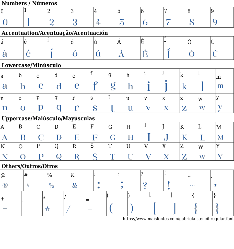 Gabriela Stencil Regular Free Font Download MaisFontes