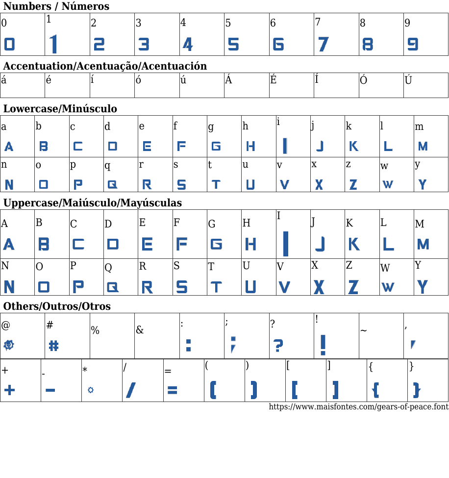Gears of Peace Baixar Fonte Grátis MaisFontes