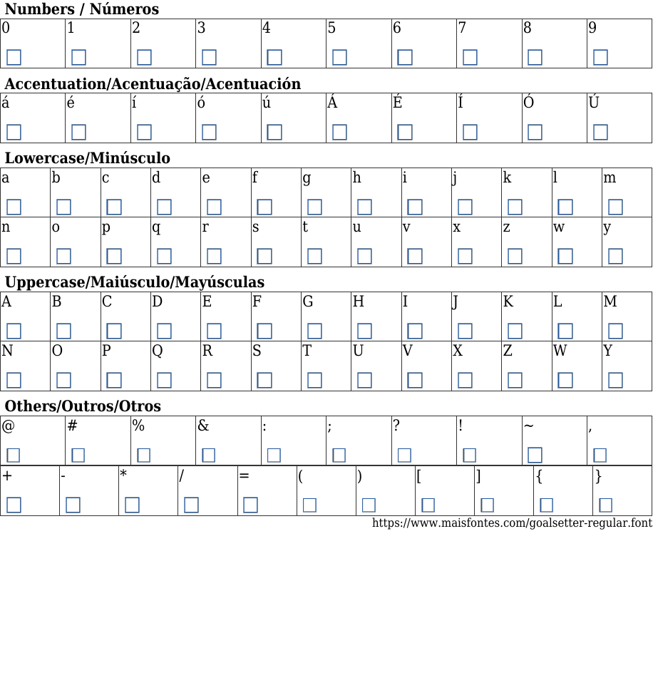 GOALSETTER Regular Free Font Download MaisFontes