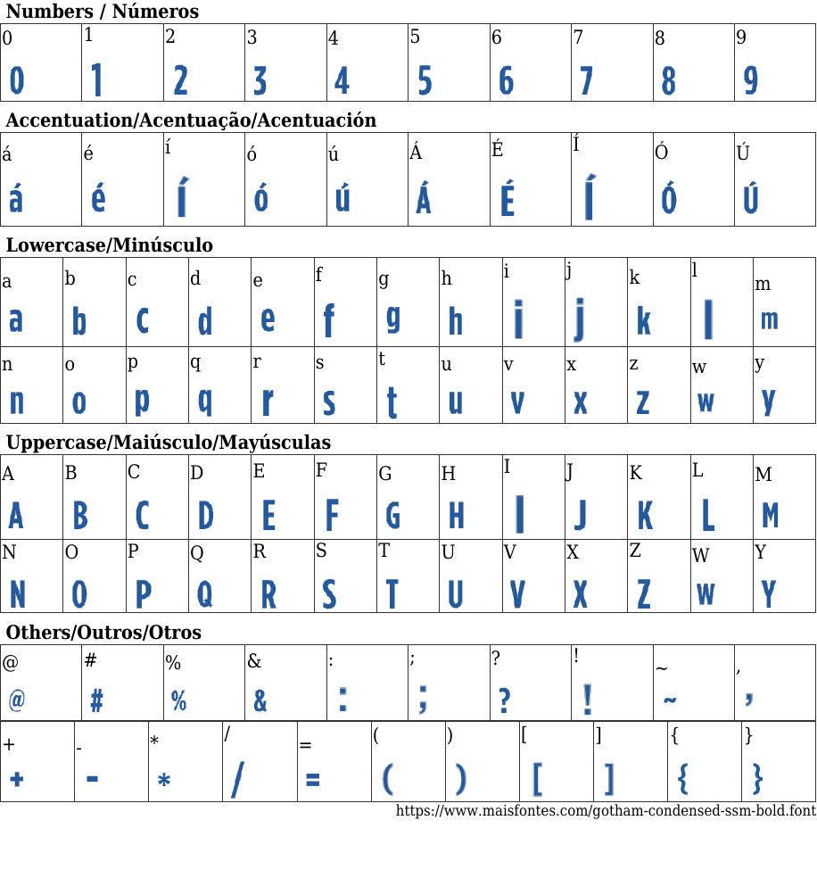 Gotham Condensed SSm Bold Free Font Download MaisFontes