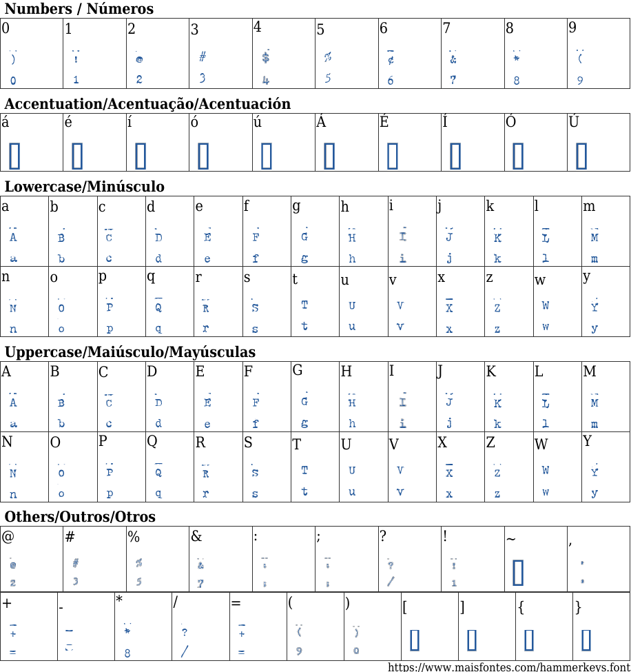HammerKeys Free Font Download MaisFontes