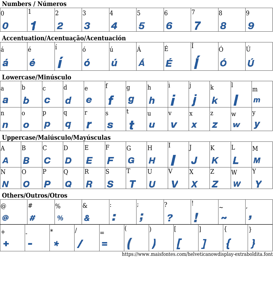 Helvetica Now Display ExtraBold Italic Free Font Download MaisFontes