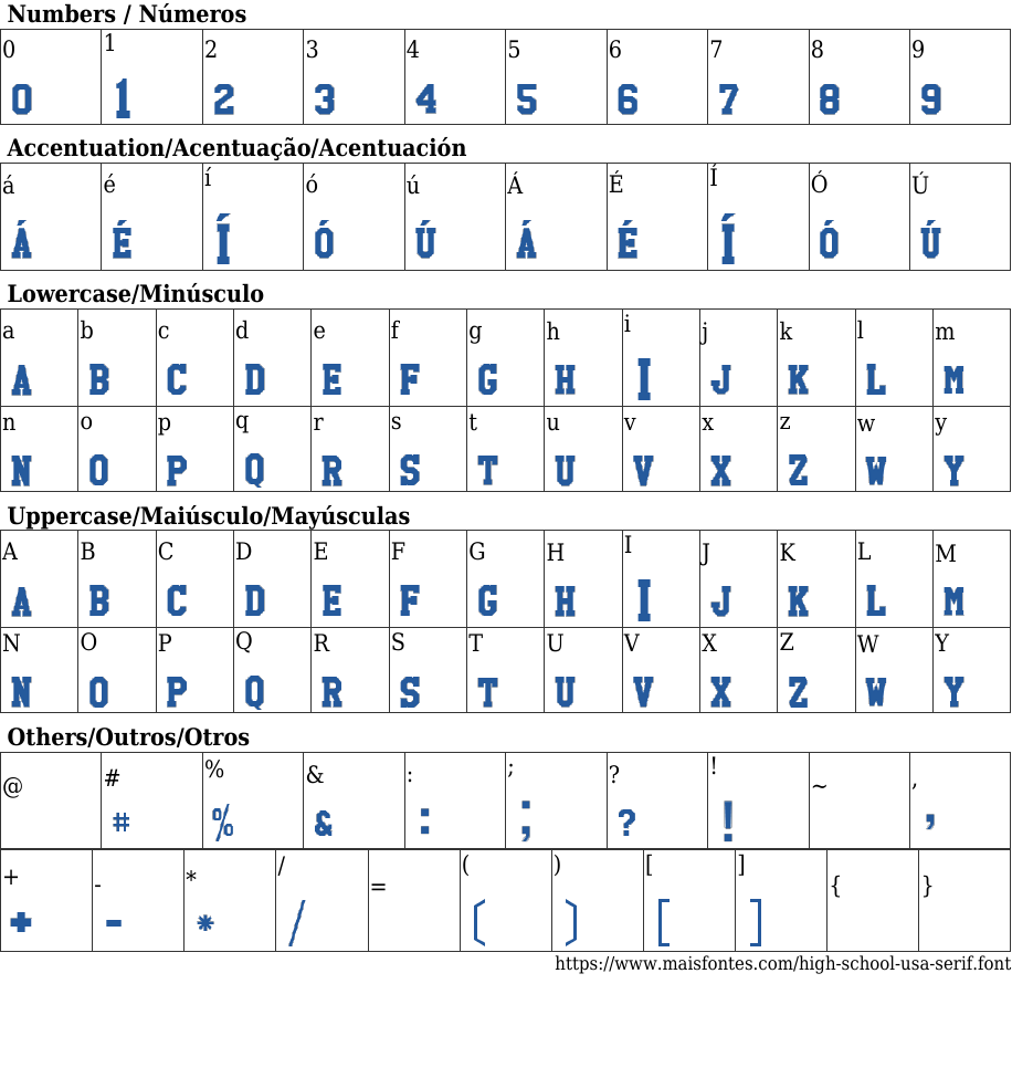 High School USA Serif: Free Font Download MaisFontes