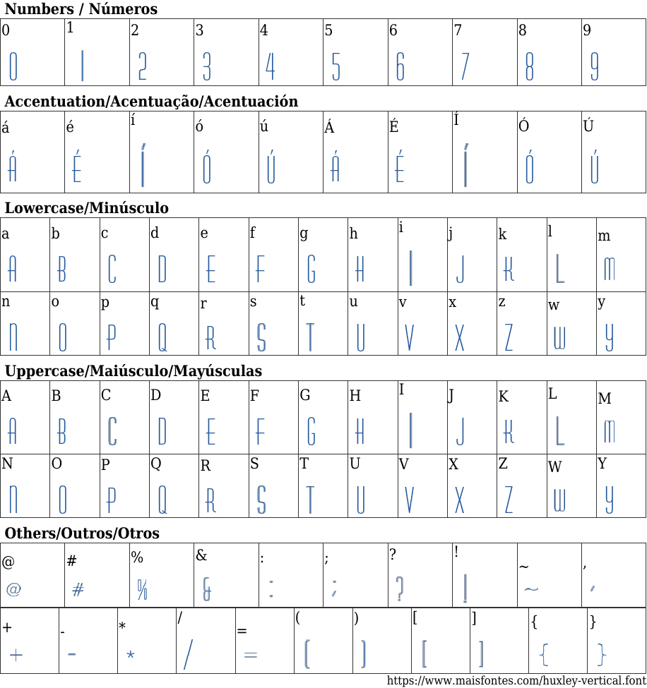 Huxley Vertical Free Font Download MaisFontes