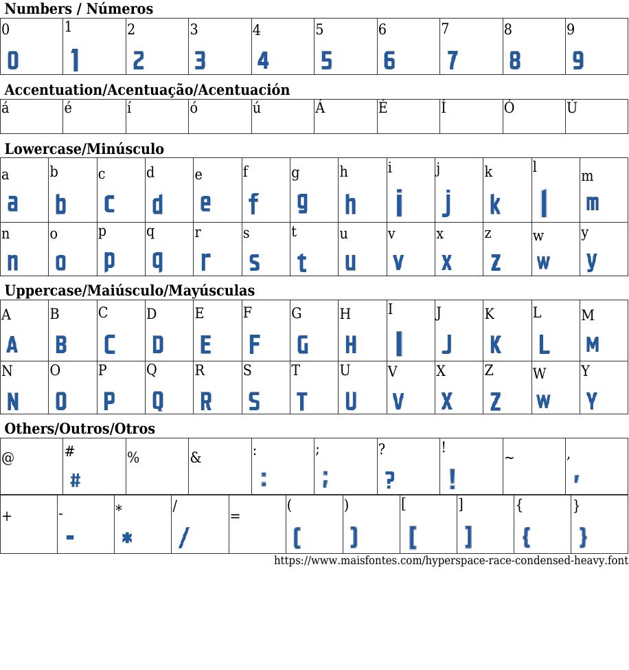 Hyperspace Race Condensed Heavy Free Font Download MaisFontes