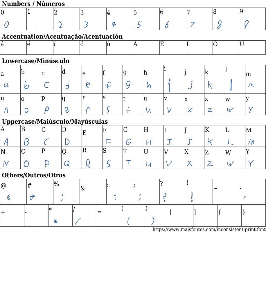 Inconsistent Print Font: Free Download | MaisFontes